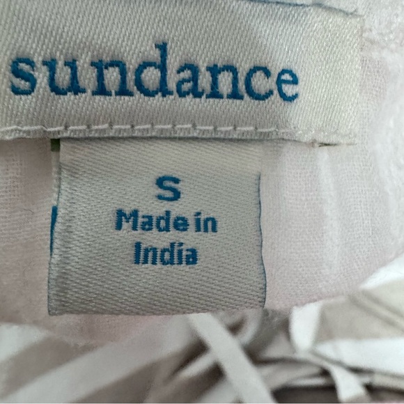 Sundance Crochet Lace Off-white Button Up Shirt Size S - Picture 4 of 5